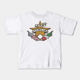 U.S.A. - ITALIA Tattoo Flash Kids T-Shirt